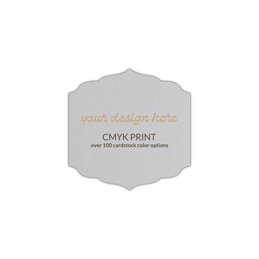 Shape S23 Diecut Card | CMYK Print | 2" x 2"