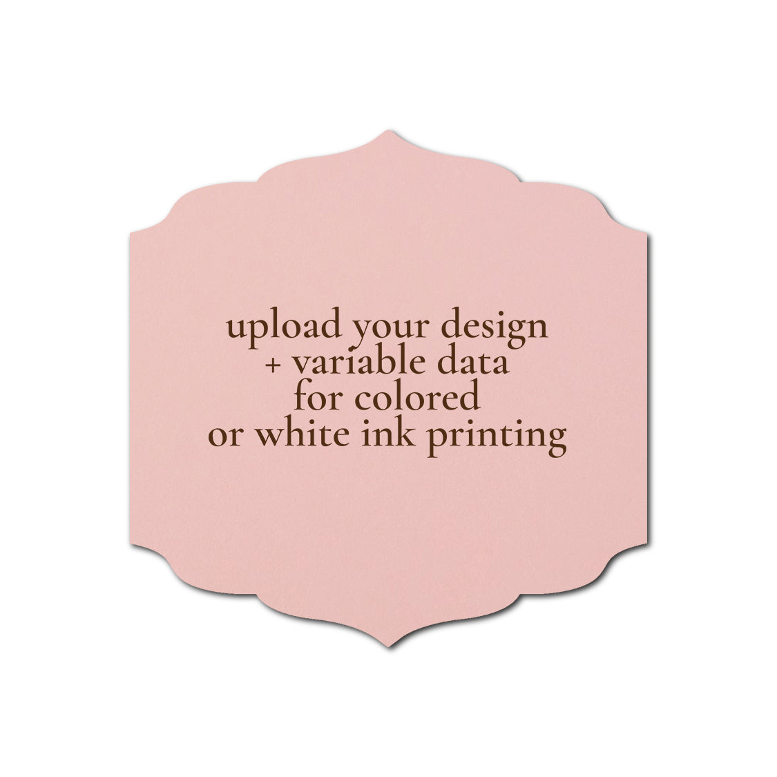 Individually Personalized Wedding Prints on Diecut Cardstock - Shape S23