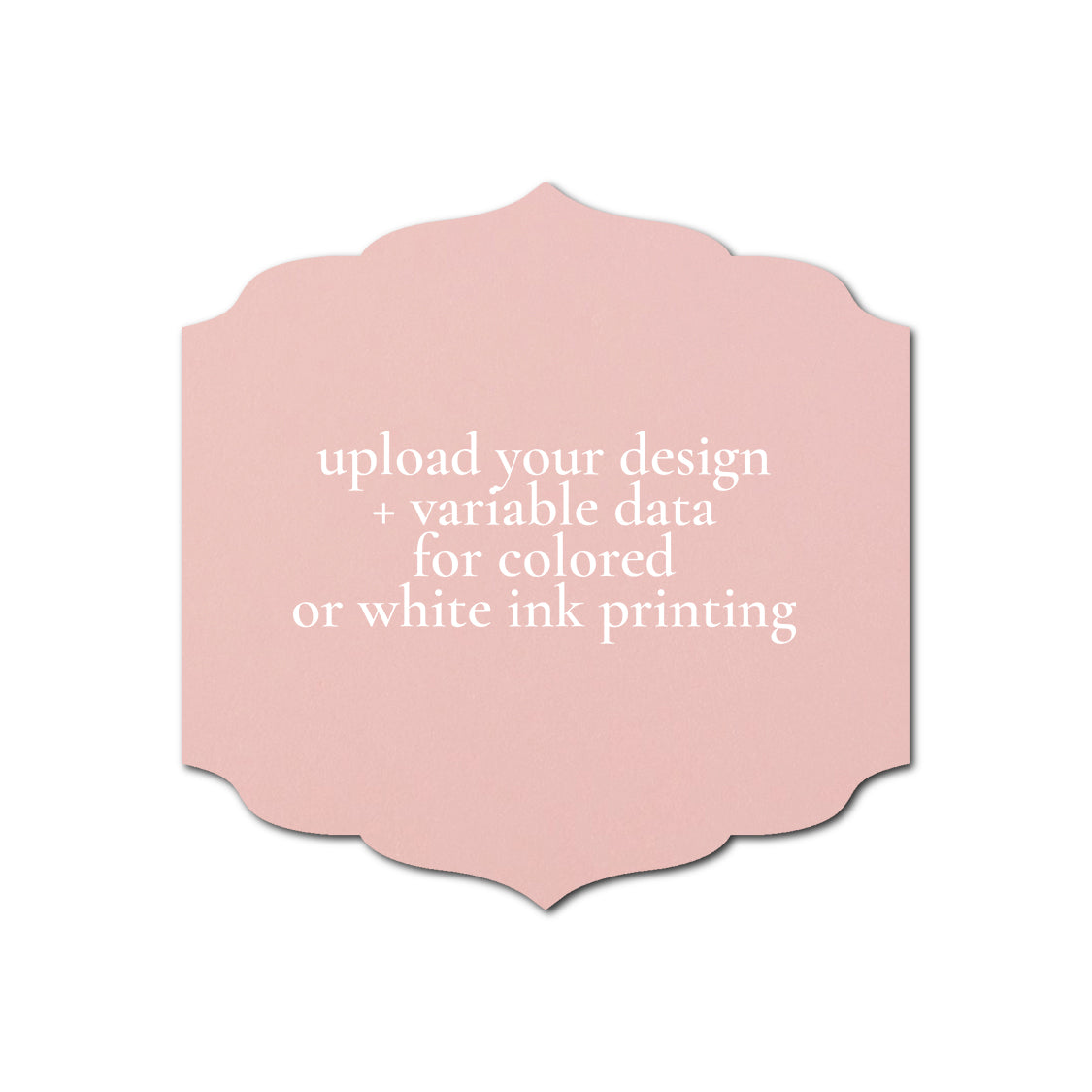 Individually Personalized Wedding Prints on Diecut Cardstock - Shape S23