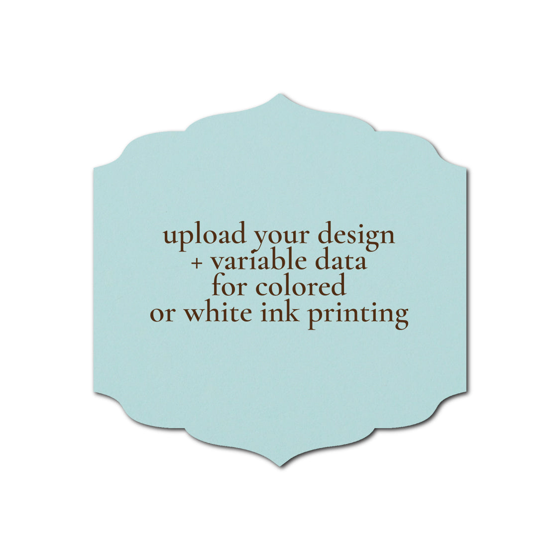 Individually Personalized Wedding Prints on Diecut Cardstock - Shape S23