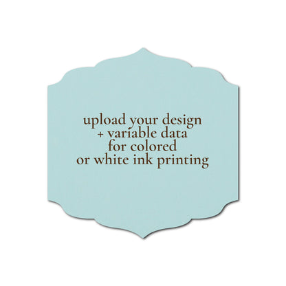 Individually Personalized Wedding Prints on Diecut Cardstock - Shape S23