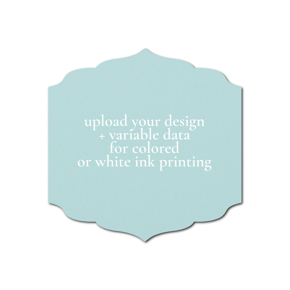 Individually Personalized Wedding Prints on Diecut Cardstock - Shape S23