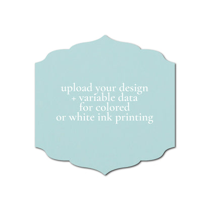 Individually Personalized Wedding Prints on Diecut Cardstock - Shape S23