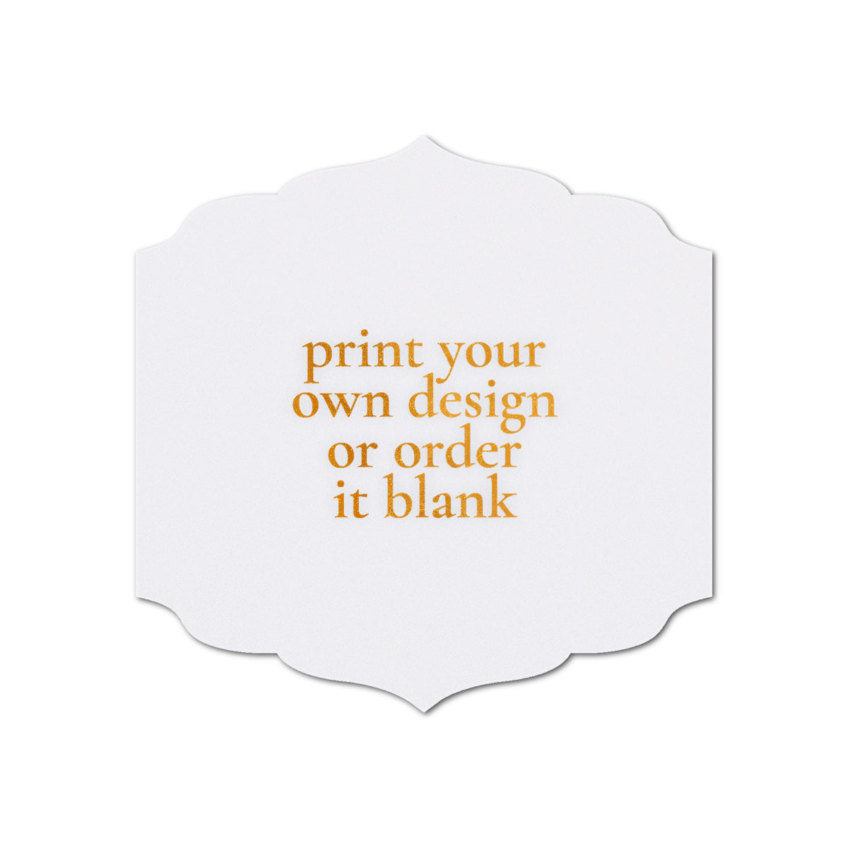 Custom Wedding Prints on Diecut Shaped Cardstock | Shape S23