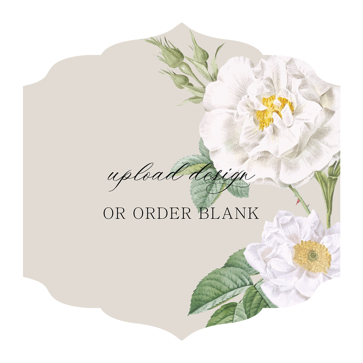 Custom Wedding Prints on Diecut Shaped Cardstock | Shape S23