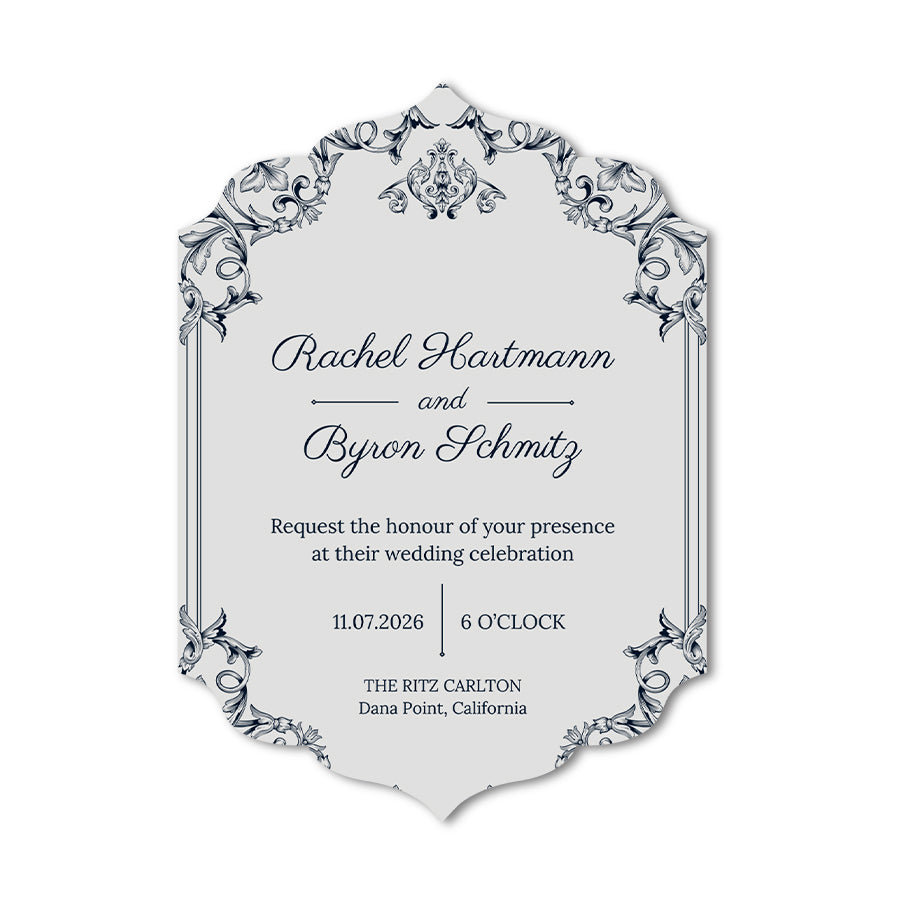Personalized Wedding Cards | Fully Custom Print | Signature Shape S23