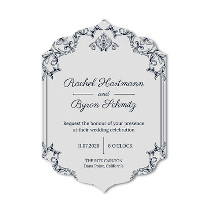 Personalized Wedding Cards | Fully Custom Print | Signature Shape S23