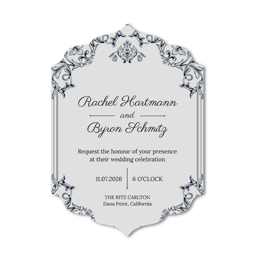 Personalized Wedding Cards | Fully Custom Print | Signature Shape S23