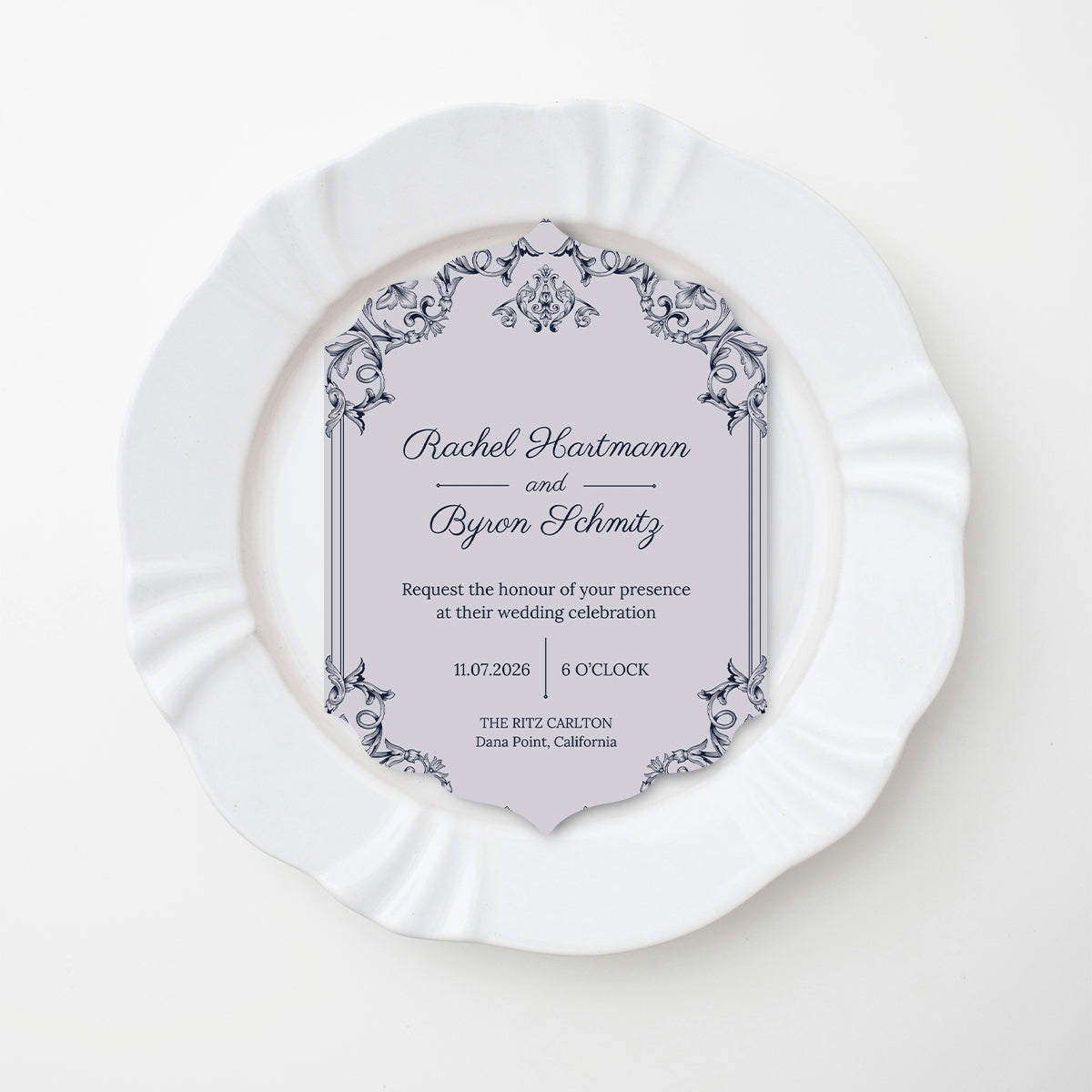 Personalized Wedding Cards | Fully Custom Print | Signature Shape S23