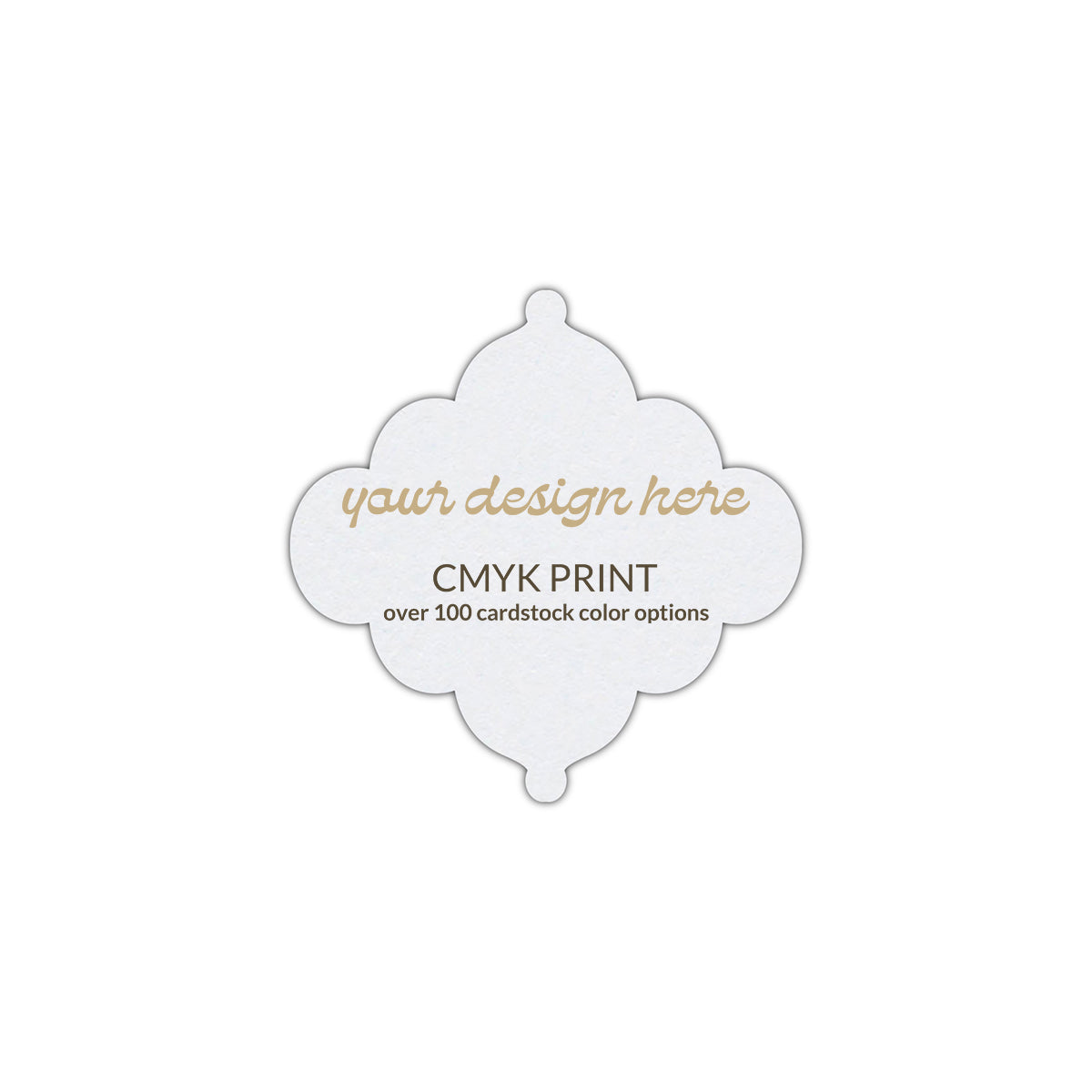 Shape S24 Diecut Card | CMYK Print | 4" x 4"