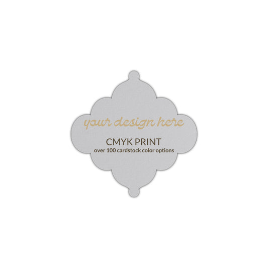 Shape S24 Diecut Card | CMYK Print | 2" x 2"