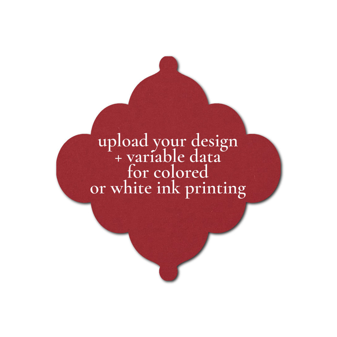 Individually Personalized Wedding Prints on Diecut Cardstock - Shape S24