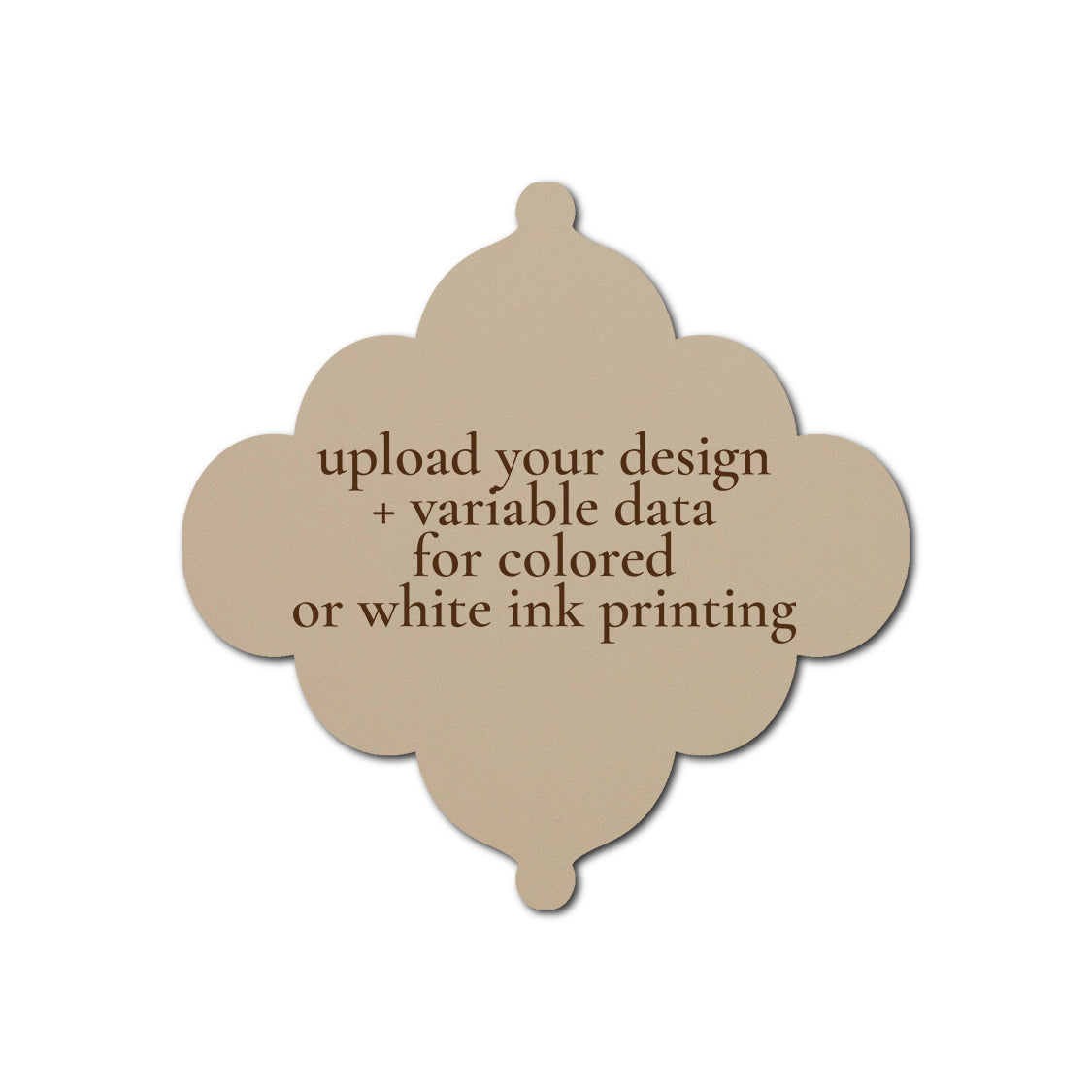Individually Personalized Wedding Prints on Diecut Cardstock - Shape S24