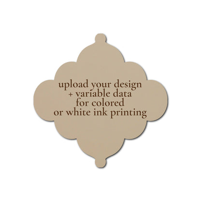 Individually Personalized Wedding Prints on Diecut Cardstock - Shape S24