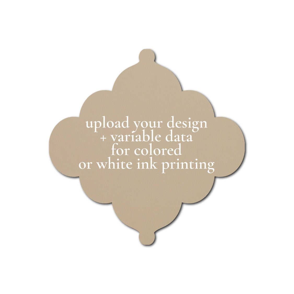 Individually Personalized Wedding Prints on Diecut Cardstock - Shape S24