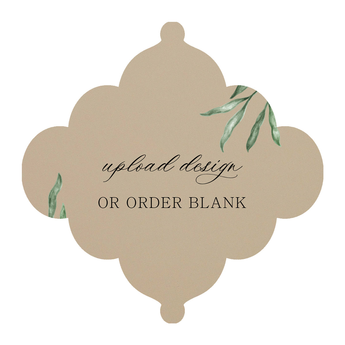 Custom Wedding Prints on Diecut Shaped Cardstock | Shape S24