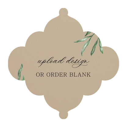 Custom Wedding Prints on Diecut Shaped Cardstock | Shape S24
