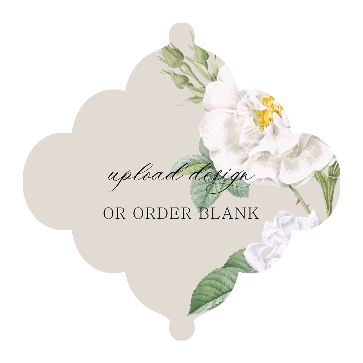Custom Wedding Prints on Diecut Shaped Cardstock | Shape S24