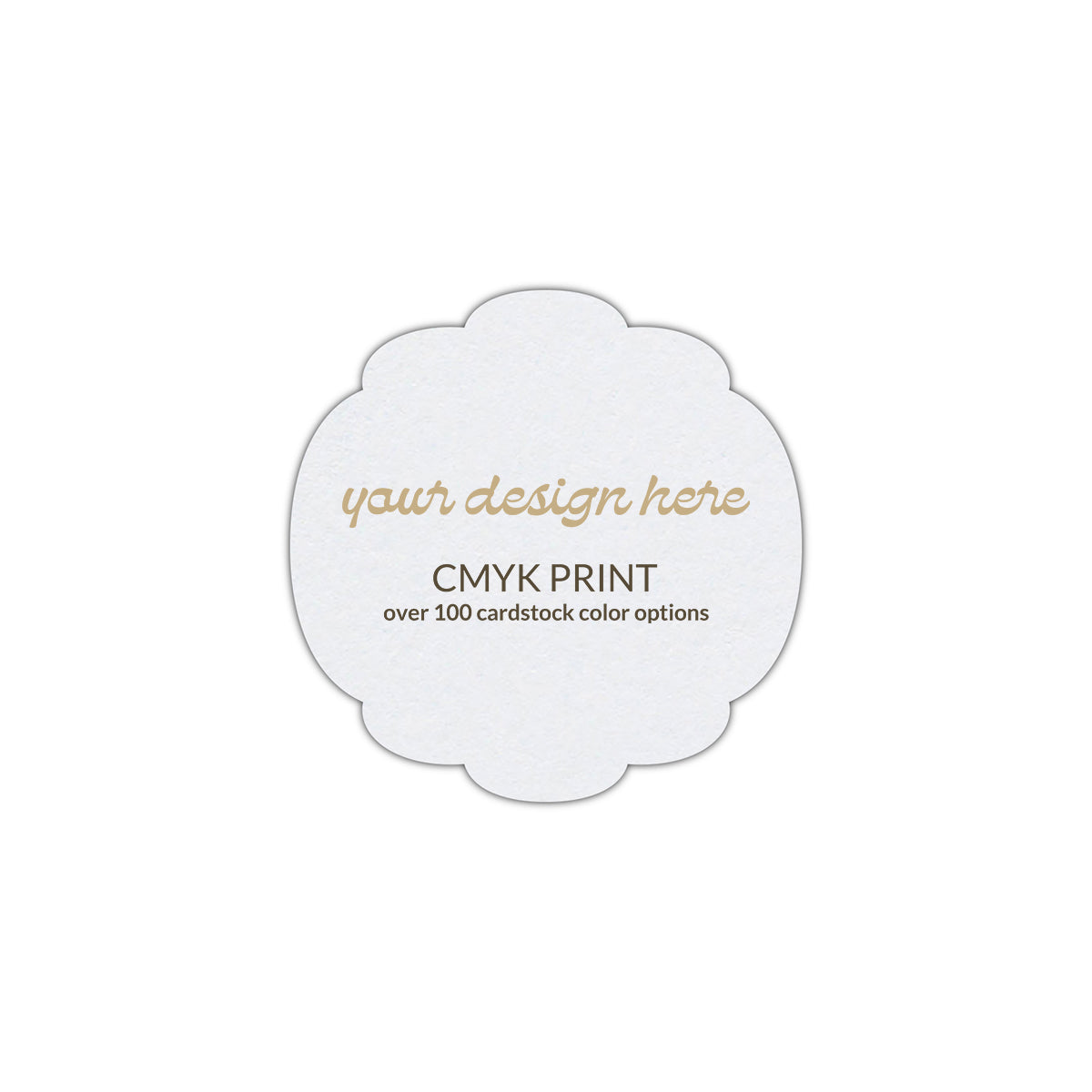 Shape S26 Diecut Card | CMYK Print | 4" x 4"