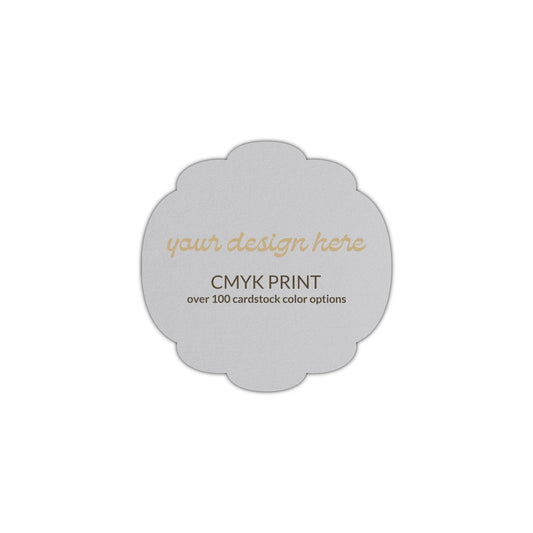 Shape S26 Diecut Card | CMYK Print | 2" x 2"