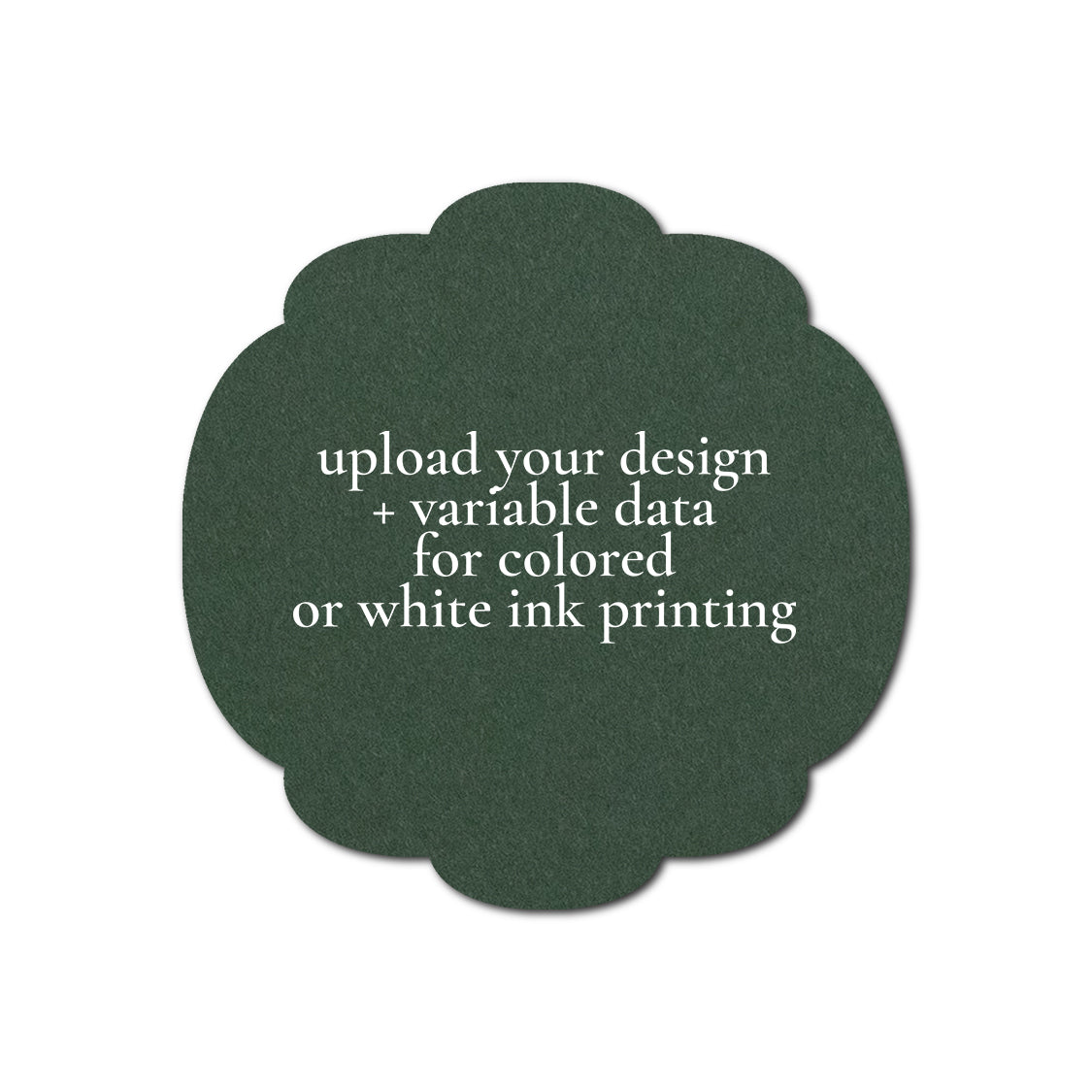 Individually Personalized Wedding Prints on Diecut Cardstock - Shape S26
