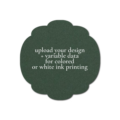 Individually Personalized Wedding Prints on Diecut Cardstock - Shape S26
