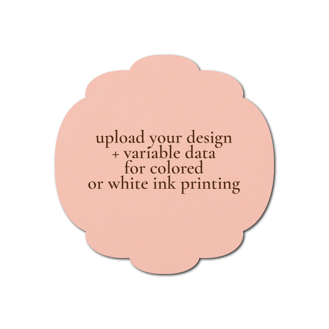 Individually Personalized Wedding Prints on Diecut Cardstock - Shape S26