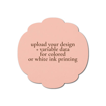 Individually Personalized Wedding Prints on Diecut Cardstock - Shape S26