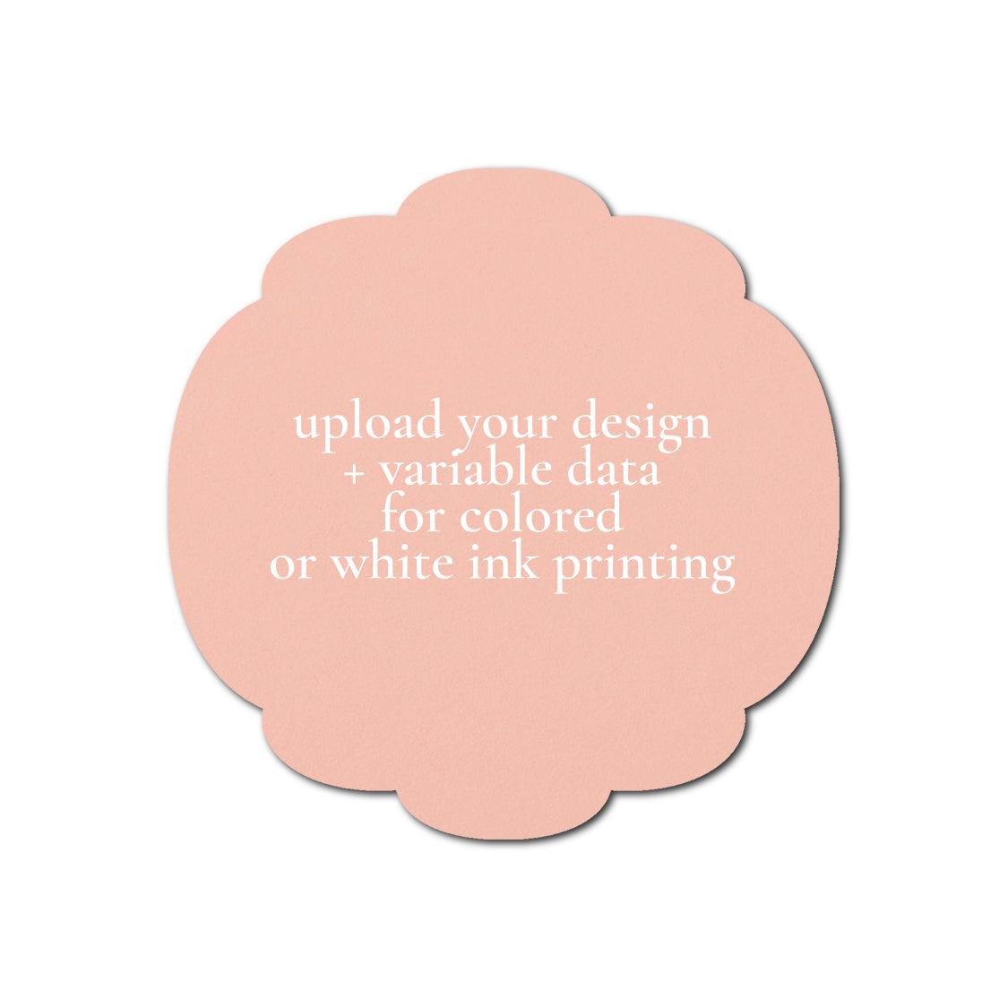 Individually Personalized Wedding Prints on Diecut Cardstock - Shape S26