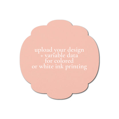 Individually Personalized Wedding Prints on Diecut Cardstock - Shape S26