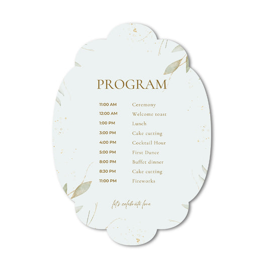 Personalized Wedding Cards | Fully Custom Print | Signature Shape S26