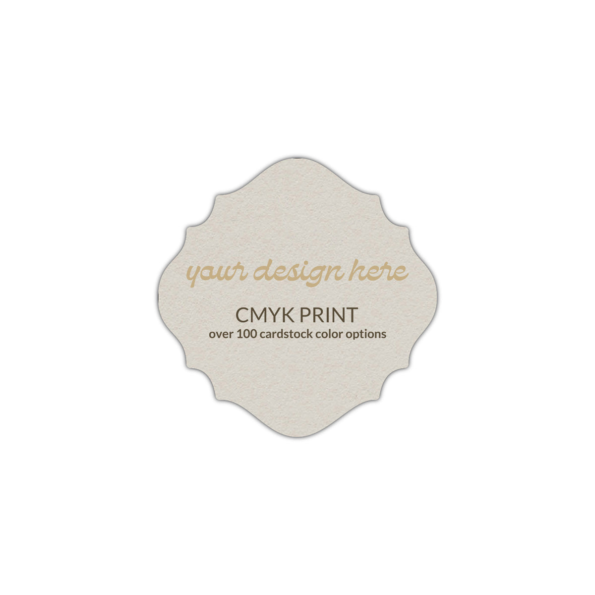 Shape S27 Diecut Card | CMYK Print | 5" x 5"