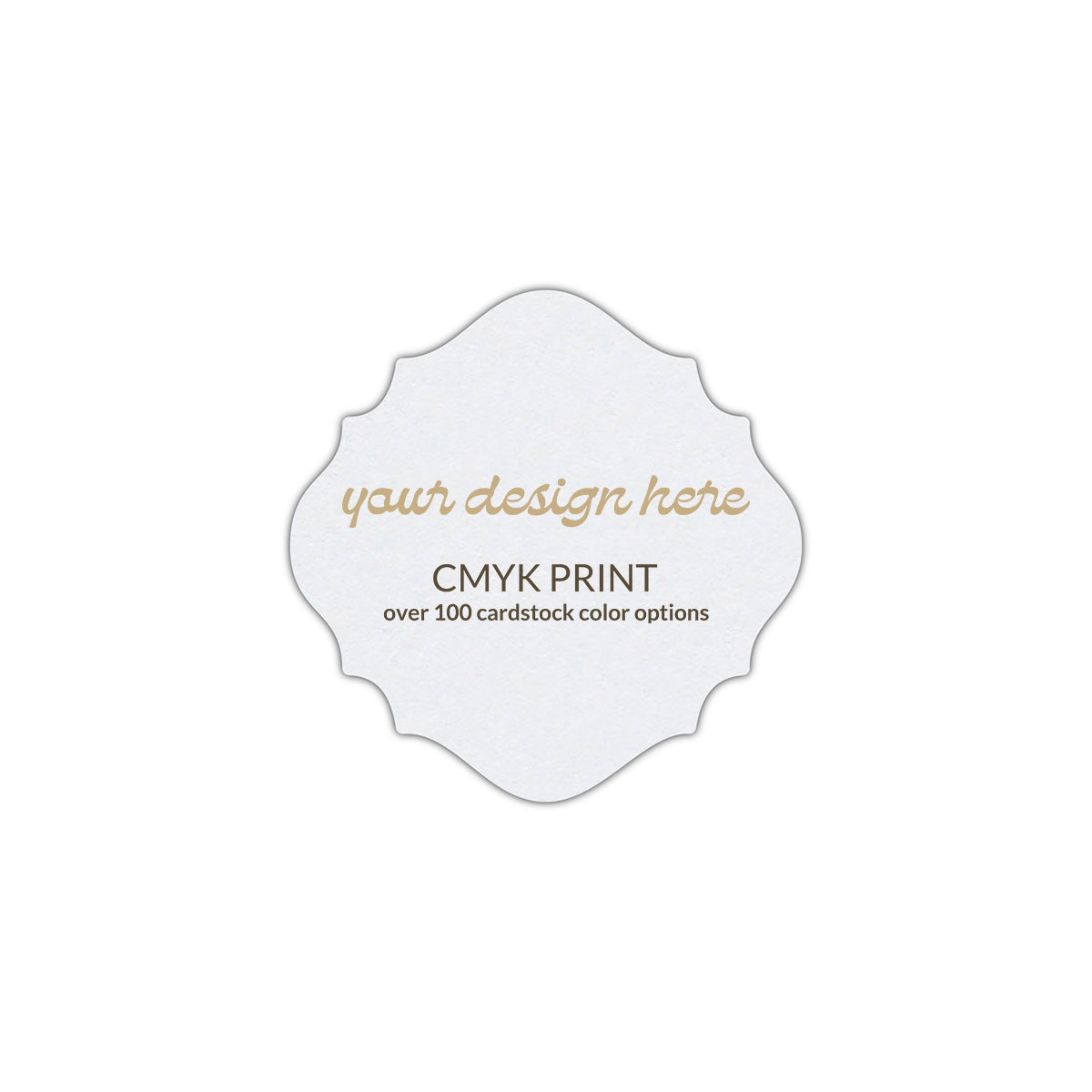 Shape S27 Diecut Card | CMYK Print | 4" x 4"