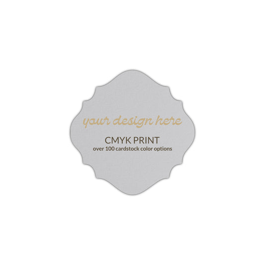 Shape S27 Diecut Card | CMYK Print | 2" x 2"