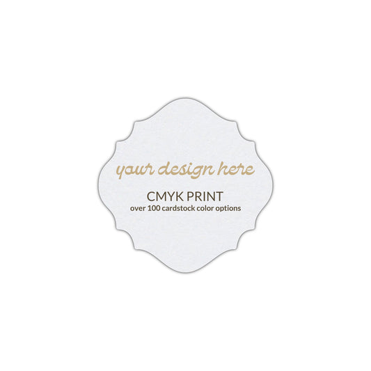 Shape S27 Diecut Card | CMYK Print | 3" x 3"