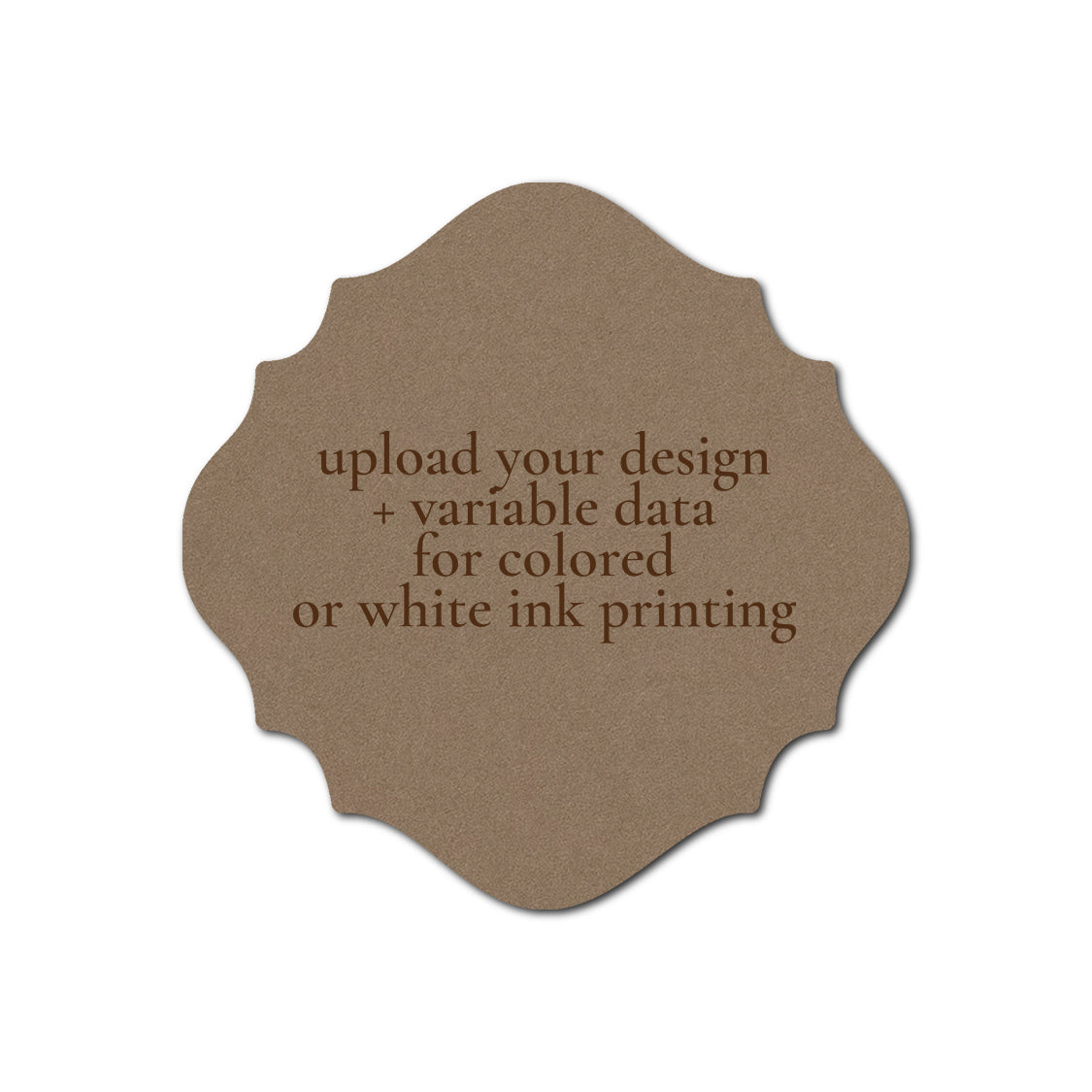 Individually Personalized Wedding Prints on Diecut Cardstock - Shape S27