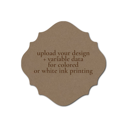 Individually Personalized Wedding Prints on Diecut Cardstock - Shape S27
