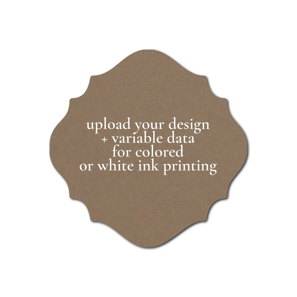 Individually Personalized Wedding Prints on Diecut Cardstock - Shape S27