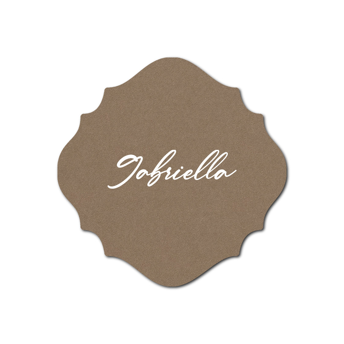 Individually Personalized Wedding Prints on Diecut Cardstock - Shape S27
