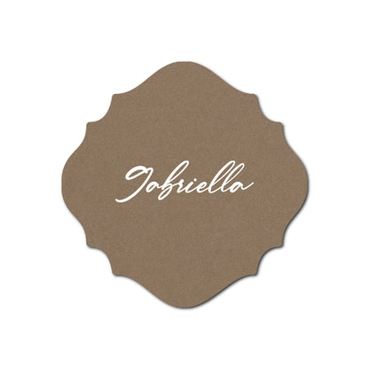 Individually Personalized Wedding Prints on Diecut Cardstock - Shape S27