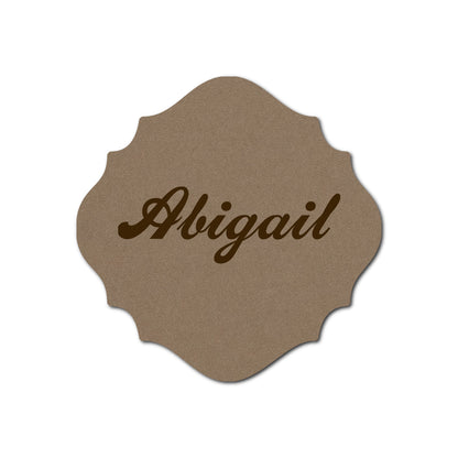 Individually Personalized Wedding Prints on Diecut Cardstock - Shape S27