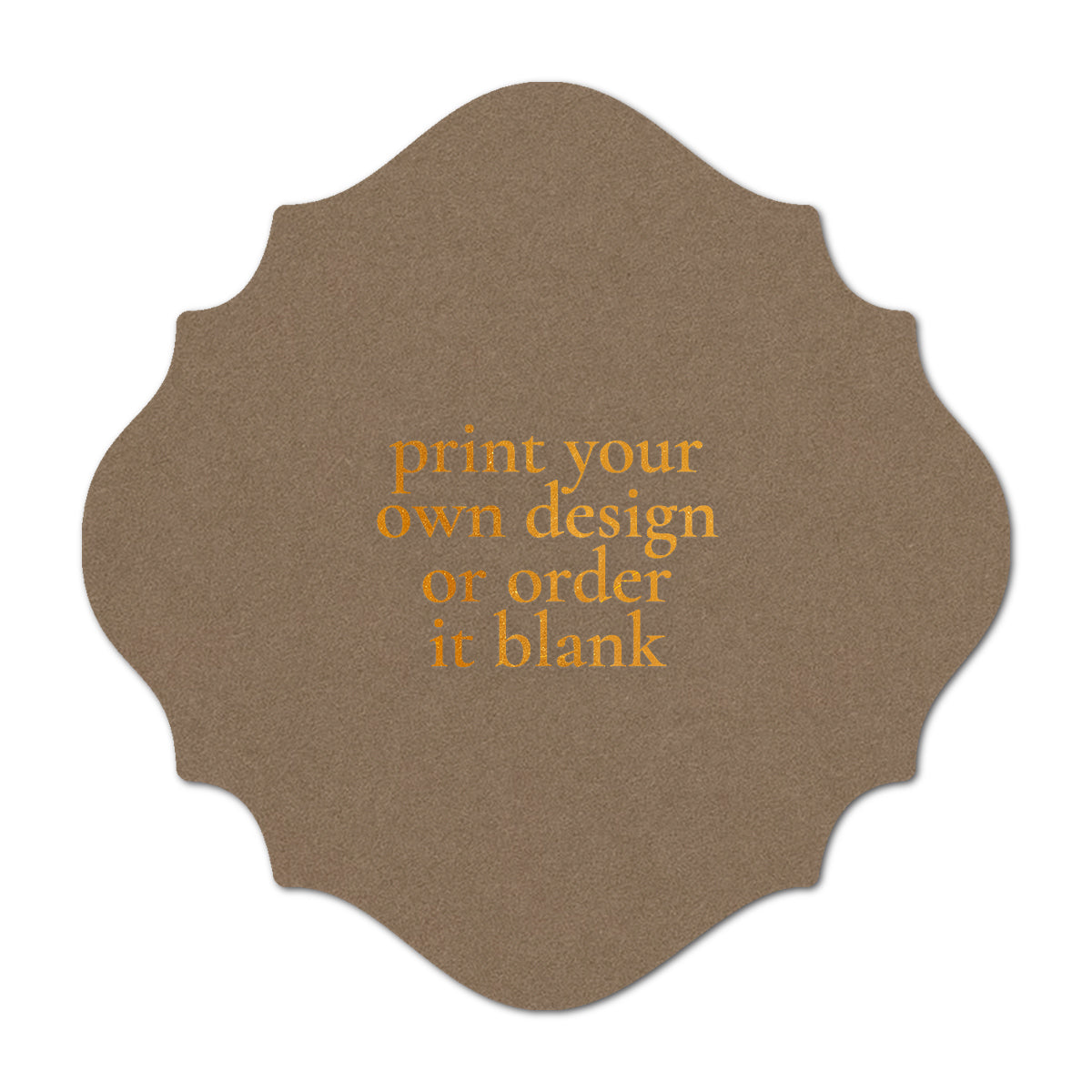Custom Wedding Prints on Diecut Shaped Cardstock | Shape S27