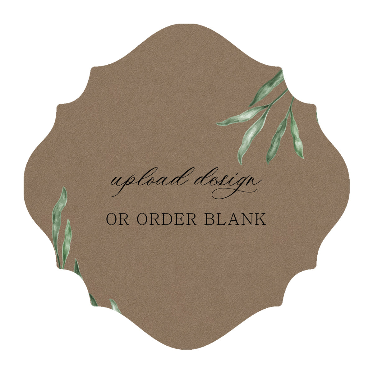 Custom Wedding Prints on Diecut Shaped Cardstock | Shape S27
