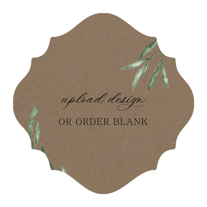 Custom Wedding Prints on Diecut Shaped Cardstock | Shape S27