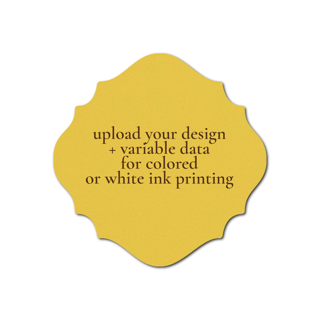 Individually Personalized Wedding Prints on Diecut Cardstock - Shape S27
