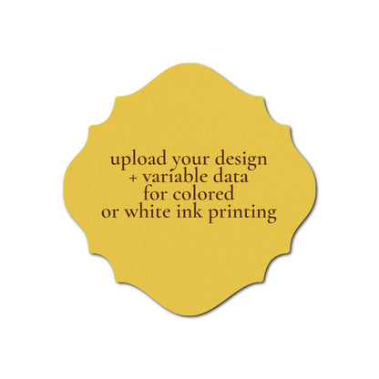 Individually Personalized Wedding Prints on Diecut Cardstock - Shape S27