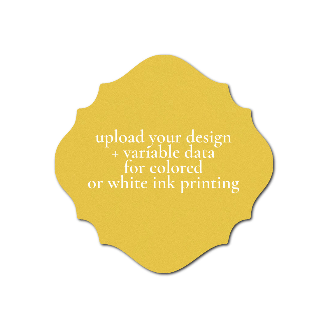 Individually Personalized Wedding Prints on Diecut Cardstock - Shape S27
