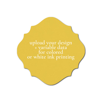 Individually Personalized Wedding Prints on Diecut Cardstock - Shape S27