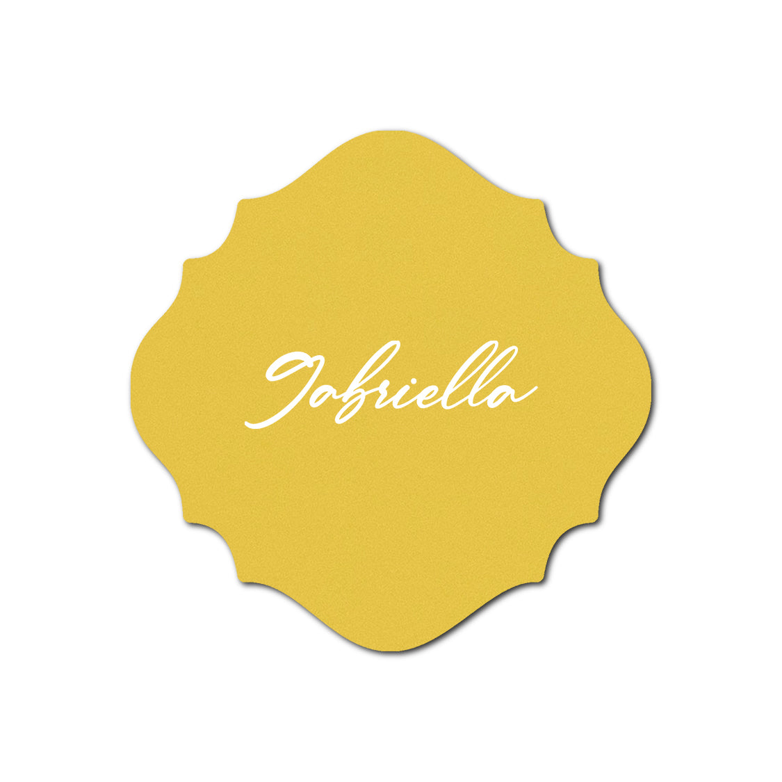 Individually Personalized Wedding Prints on Diecut Cardstock - Shape S27