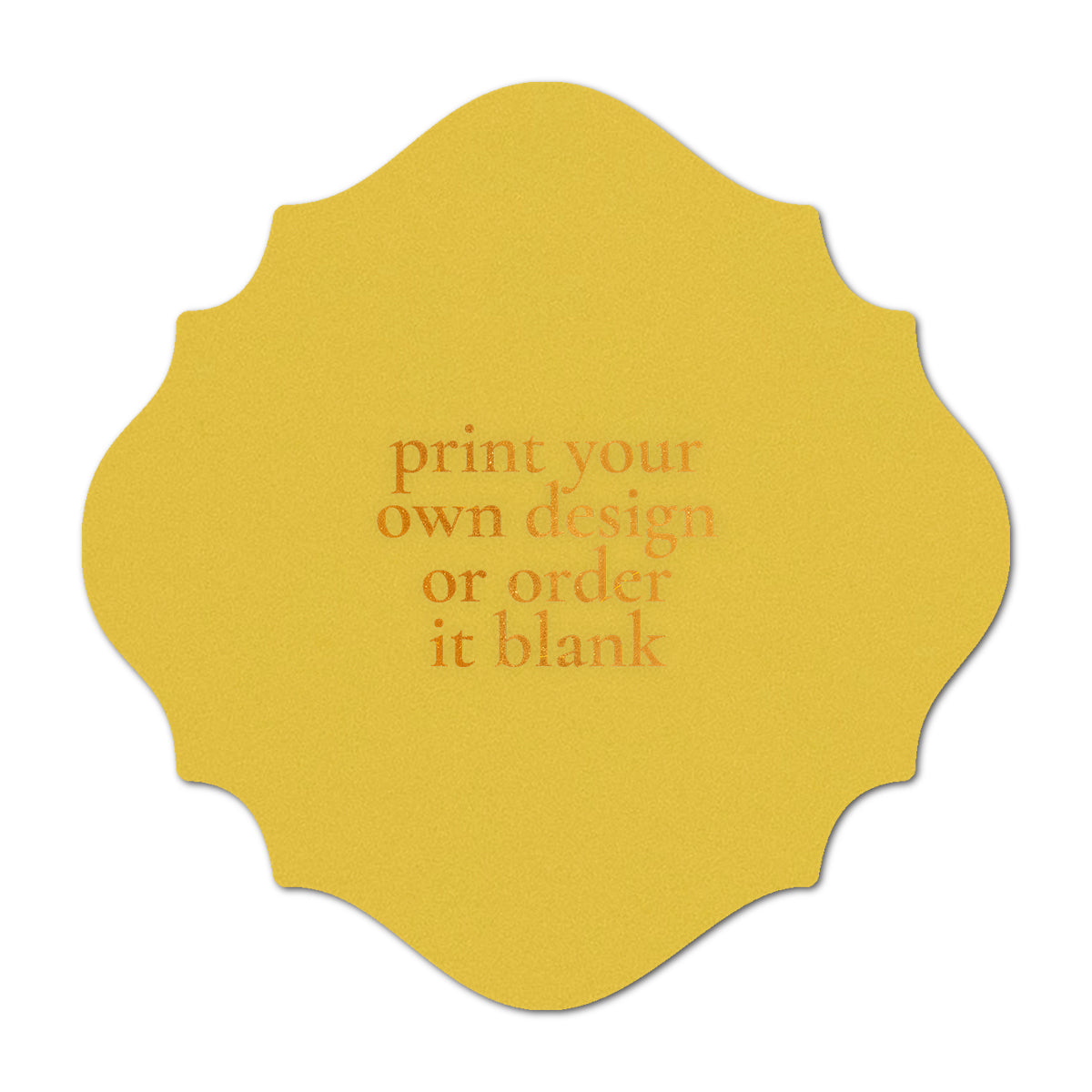 Custom Wedding Prints on Diecut Shaped Cardstock | Shape S27